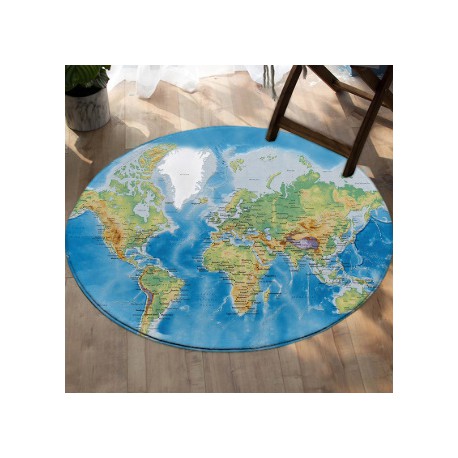 Tapis carte du monde